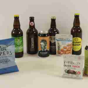 6 light gluten free beers with 3 snacks
